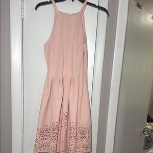 Vince Camuto Blush Pink Halter Midi Sundress